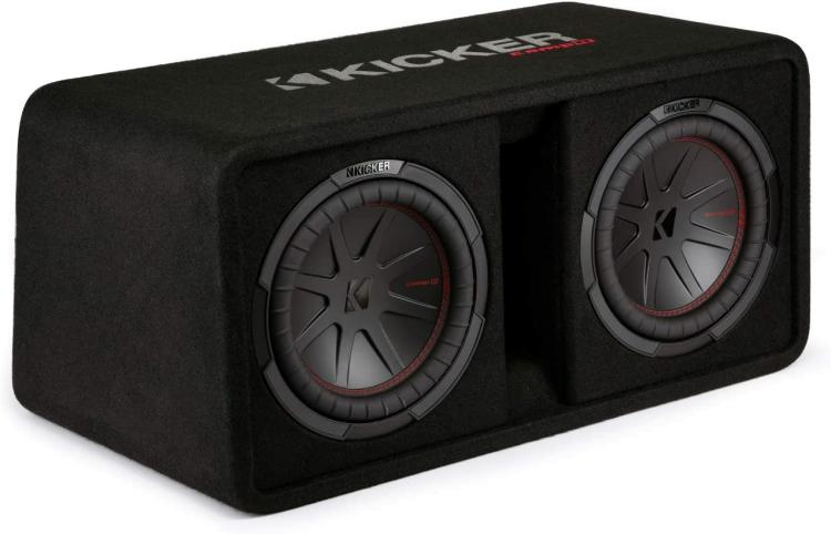 48Dcwr102 Car Audio Subwoofer Dual 10" Enclosed Sub Box 800W Rms 1600Peak | Pre-Loaded Bass Boxes Boxes & Enclosures Pre-Loaded Bass Boxes