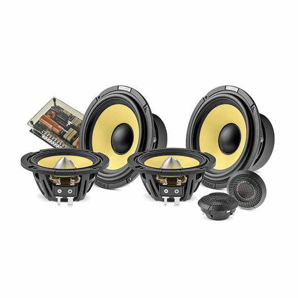 Es 165 Kx3E 6.5" 3-Way Component Speaker System With Frak Tweeters | Hi-Res Speakers Car Audio & Video Component Systems