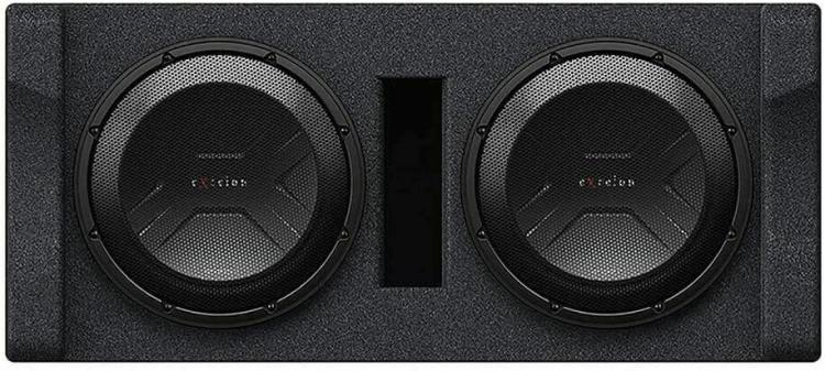 Excelon P-Xw1221D Ported 2-Ohm Dual Loaded Enclosure W/ 2 12" Subwoofers | Pre-Loaded Bass Boxes Boxes & Enclosures Pre-Loaded Bass Boxes