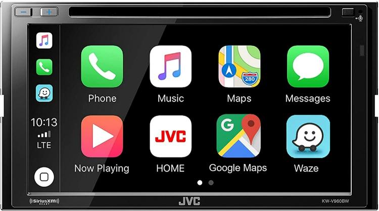 Kw-V960Bw 6.8" Cd/Dvd Receiver With Wireless Apple Carplay And Android Auto | Hi-Res Receivers Car Audio & Video Connected Stereos