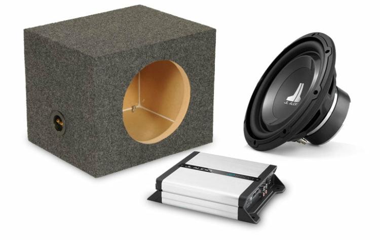 PPjla13 Single 10" Loaded Subwoofer Enclosure And Amp Package | Bass Packages Bass Packages Bass Packages